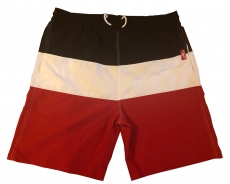 +++ANGEBOT+++Premium Badehose - schwarz-weiß-rot + GRATIS Flip Flops Sonnenbraun (Wert 19,90€)
