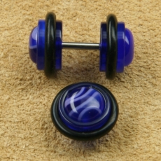 Fake Plug - blau melliert Fake Plug - blau melliert
