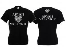Frauen T-Shirt - Aryan Valkyrie - keltisches Herz - schwarz/weiß Frauen T-Shirt - Aryan Valkyrie - keltisches Herz - schwarz/weiß