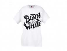 Frauen T-Shirt - Born to be white - Logo - weiß/schwarz Frauen T-Shirt - Born to be white - Logo - weiß/schwarz