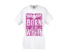 Frauen T-Shirt - Born to be white - Adler - weiß/lila Frauen T-Shirt - Born to be white - Adler - weiß/lila