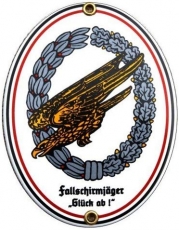 Emailleschild - Fallschirmjäger Emailleschild - Fallschirmjäger
