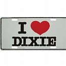 Blechschild - I love Dixie Blechschild - I love Dixie