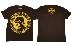 Premium Shirt - German Fitness University - Soldat - braun Premium Shirt - German Fitness University - Soldat - braun