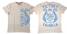 Premium Shirt - Victory or Valhalla - weiß/blau Premium Shirt - Victory or Valhalla - weiß/blau