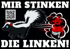Mir stinken die Linken - Aufkleber Paket 50 Stück Mir stinken die Linken - Aufkleber Paket 50 Stück
