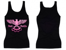 Frauen Top - Anti Antifa - Adler mit Schlagring - Pink Frauen Top - Anti Antifa - Adler mit Schlagring - Pink