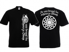 Frauen T-Shirt - In uns brennt die Schwarze Sonne - schwarz/weiss Frauen T-Shirt - In uns brennt die Schwarze Sonne - schwarz/weiss