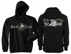 Kapuzenpullover - Aryan Warrior - North Land - FTD - Motiv 2 - schwarz Kapuzenpullover - Aryan Warrior - North Land - FTD - Motiv 2 - schwarz