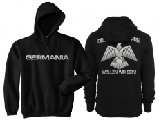 Frauen - Kapuzenpullover - Deutsch und Frei - Schwarz Frauen - Kapuzenpullover - Deutsch und Frei - Schwarz