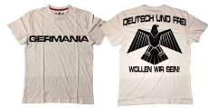 Premium Shirt - Deutsch und Frei - weiß Premium Shirt - Deutsch und Frei - weiß