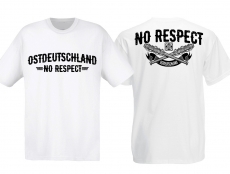 Frauen T-Shirt - Ostdeutschland - No Respect - weiß/schwarz - Motiv 1 Frauen T-Shirt - Ostdeutschland - No Respect - weiß/schwarz - Motiv 1