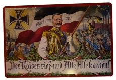 Blechschild - Gott mit uns - Der Kaiser rief und alle kamen - D150 (2) Blechschild - Gott mit uns - Der Kaiser rief und alle kamen - D150 (2)