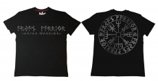 Premium Shirt - Aryan Warrior - Vegvisir Runenschrift - schwarz/silber Premium Shirt - Aryan Warrior - Vegvisir Runenschrift - schwarz/silber
