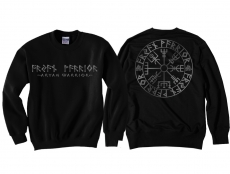 Pullover - Aryan Warrior - Vegvisir Runenschrift - schwarz/silber Pullover - Aryan Warrior - Vegvisir Runenschrift - schwarz/silber