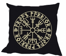 Kissen - Aryan Warrior - Vegvisir - schwarz/beige Kissen - Aryan Warrior - Vegvisir - schwarz/beige