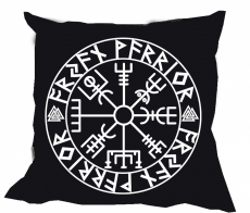 Kissen - Aryan Warrior - Vegvisir - schwarz/weiß Kissen - Aryan Warrior - Vegvisir - schwarz/weiß