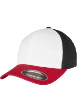 Cap - 3-Tone - schwarz/weiß/rot - Flexfit Cap - 3-Tone - schwarz/weiß/rot - Flexfit