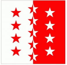 Fahne - Schweiz - Kanton Wallis
