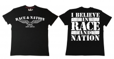 Premium Shirt - Race & Nation - schwarz/weiß Premium Shirt - Race & Nation - schwarz/weiß