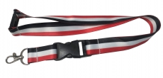 Schlüsselband - schwarz-weiß-rot Schlüsselband - schwarz-weiß-rot