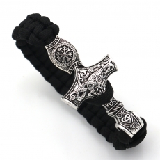 Armband - Paracord mit Thors Hammer und Wikinger Kompass Armband - Paracord mit Thors Hammer und Wikinger Kompass