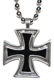 Halskette - Eisernes Kreuz 2 mit Kordel Halskette - Eisernes Kreuz 2 mit Kordel