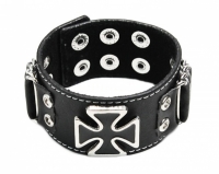 Armband - mit Eisernes Kreuz - Leder Armband - mit Eisernes Kreuz - Leder