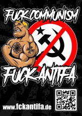 Fuck Antifa - Fuck Communism - Aufkleber Paket 10 Stück Fuck Antifa - Fuck Communism - Aufkleber Paket 10 Stück