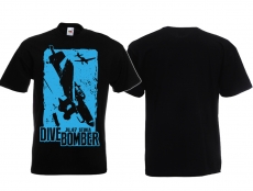 Frauen T-Shirt - Dive Bomber - Ju 87 Stuka - schwarz/hellblau Frauen T-Shirt - Dive Bomber - Ju 87 Stuka - schwarz/hellblau