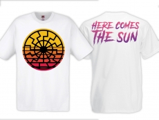 Frauen T-Shirt - Retro - Schwarze Sonne - Here comes the Sun - weiß Frauen T-Shirt - Retro - Schwarze Sonne - Here comes the Sun - weiß