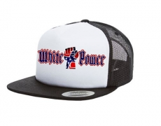 Cap White Power - Dog Face - Südstaaten - Faust - 3-Tone - schwarz - Trucker Cap Cap White Power - Dog Face - Südstaaten - Faust - 3-Tone - schwarz - Trucker Cap