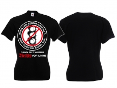 Frauen T-Shirt - Rechts vor Links - Wenn der Strom ausfällt - geht auch die Ampel aus - Motiv 2 - schwarz Frauen T-Shirt - Rechts vor Links - Wenn der Strom ausfällt - geht auch die Ampel aus - Motiv 2 - schwarz