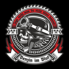 Autoaufkleber - Benzin im Blut - 10cm Autoaufkleber - Benzin im Blut - 10cm