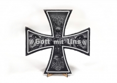 Schieferplatte - Eisernes Kreuz - Gott mit uns Schieferplatte - Eisernes Kreuz - Gott mit uns