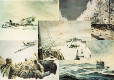 5 dekorative Wandbilder - Kriegsgemälde 5 dekorative Wandbilder - Kriegsgemälde