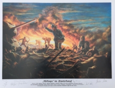Poster - Kunstdruck - Wikinger im Abwehrkampf Poster - Kunstdruck - Wikinger im Abwehrkampf