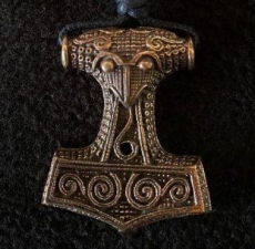 Halskette - Thors Hammer - Bronze - massiv Halskette - Thors Hammer - Bronze - massiv