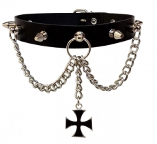 Halsband - Choker - Killernieten & Eisernes Kreuz Halsband - Choker - Killernieten & Eisernes Kreuz