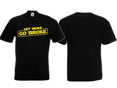 T-Hemd - Get Woke - Go Broke - schwarz/gelb T-Hemd - Get Woke - Go Broke - schwarz/gelb