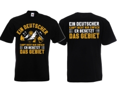 Frauen T-Shirt - Ein Deutscher campt nicht nur einfach - er besetzt das Gebiet Frauen T-Shirt - Ein Deutscher campt nicht nur einfach - er besetzt das Gebiet