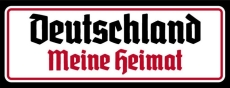 Holzschild - 27x10cm - Deutschland meine Heimat - schwarz/weiß/rot Holzschild - 27x10cm - Deutschland meine Heimat - schwarz/weiß/rot