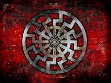 Blechschild - 30x40cm - Schwarze Sonne - Neue Generation