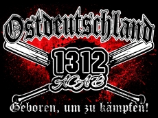 Blechschild - 30x40cm - Ostdeutschland - Geboren, um zu kämpfen! Blechschild - 30x40cm - Ostdeutschland - Geboren, um zu kämpfen!