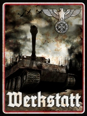 Blechschild - 30x40cm - Werkstatt - Tiger Blechschild - 30x40cm - Werkstatt - Tiger