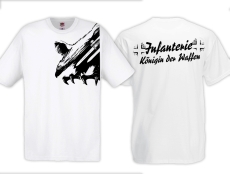 T-Hemd - Infanterie - Königin der Waffen - Motiv 1 - weiß T-Hemd - Infanterie - Königin der Waffen - Motiv 1 - weiß