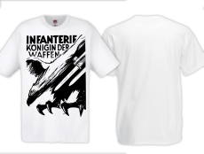 T-Hemd - Infanterie - Königin der Waffen - Motiv 2 - weiß T-Hemd - Infanterie - Königin der Waffen - Motiv 2 - weiß