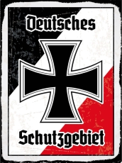 Blechschild - 30x40cm - Deutsches Schutzgebiet - Motiv 3 Blechschild - 30x40cm - Deutsches Schutzgebiet - Motiv 3