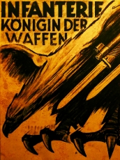 Blechschild - 12x18cm - Infanterie - Königin der Waffen Blechschild - 12x18cm - Infanterie - Königin der Waffen