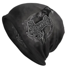 Beanie - Thors Hammer mit Rabe Motiv 2 (28) Beanie - Thors Hammer mit Rabe Motiv 2 (28)